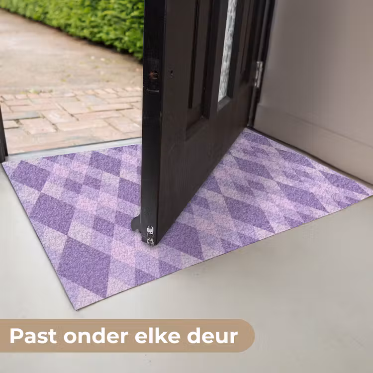 Deurmat - Paars - Geometrisch - Ruiten - Argyle - Patroon — 7