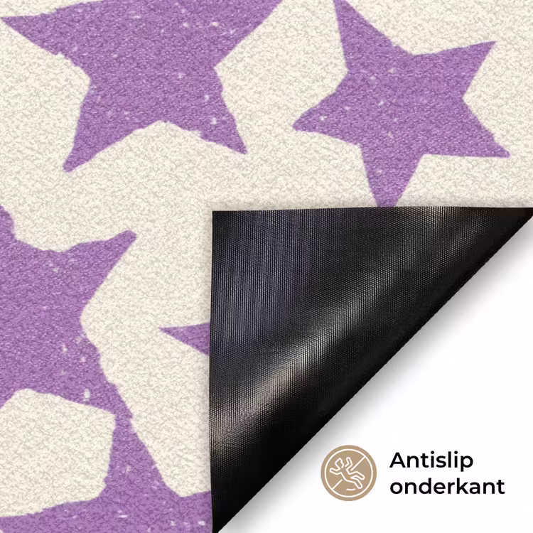 Deurmat - Paars - Geometrisch - Sterren - Stempel - Patroon — 6