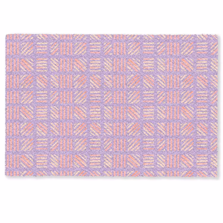 Deurmat - Paars - Roze - Geometrisch - Strepen - Blokken - Patroon — 1