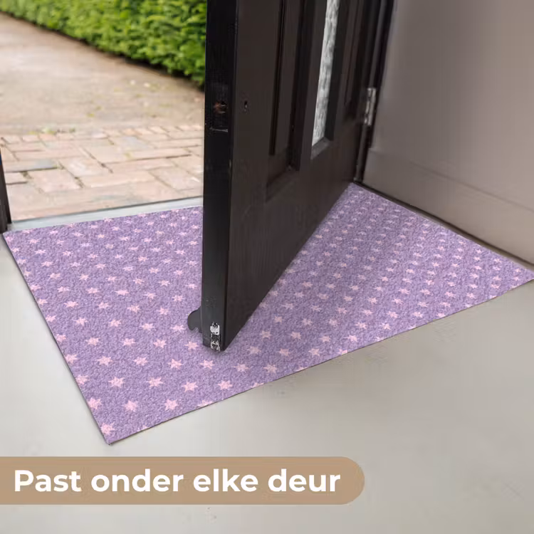 Deurmat - Paars - Roze - Sterren - Geometrisch - Patroon — 7