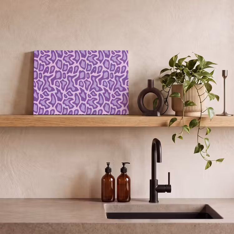 Canvas schilderij - Paars - Abstract - Luipaard - Vlekken - Groovy - Patroon — 2