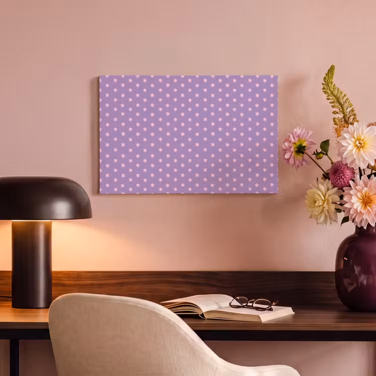Canvas schilderij - Paars - Roze - Sterren - Geometrisch - Patroon — 3