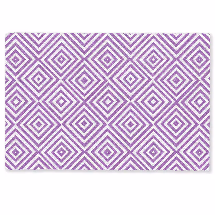 Deurmat - Paars - Geometrisch - Ruiten - Concentrisch - Patroon — 1