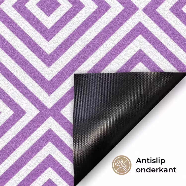 Deurmat - Paars - Geometrisch - Ruiten - Concentrisch - Patroon — 6