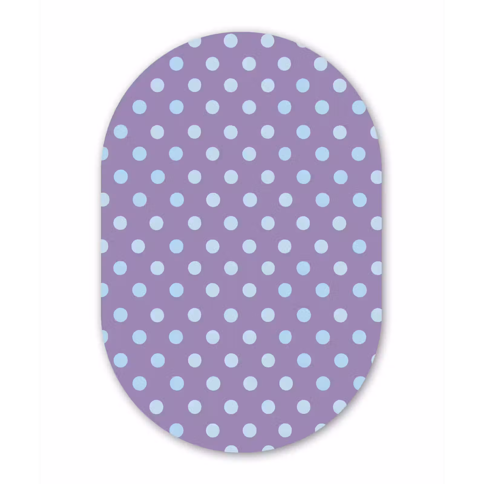 Muurovaal glas - Paars - Blauw - Geometrisch - Stippen - Polka Dot - Patroon — 1