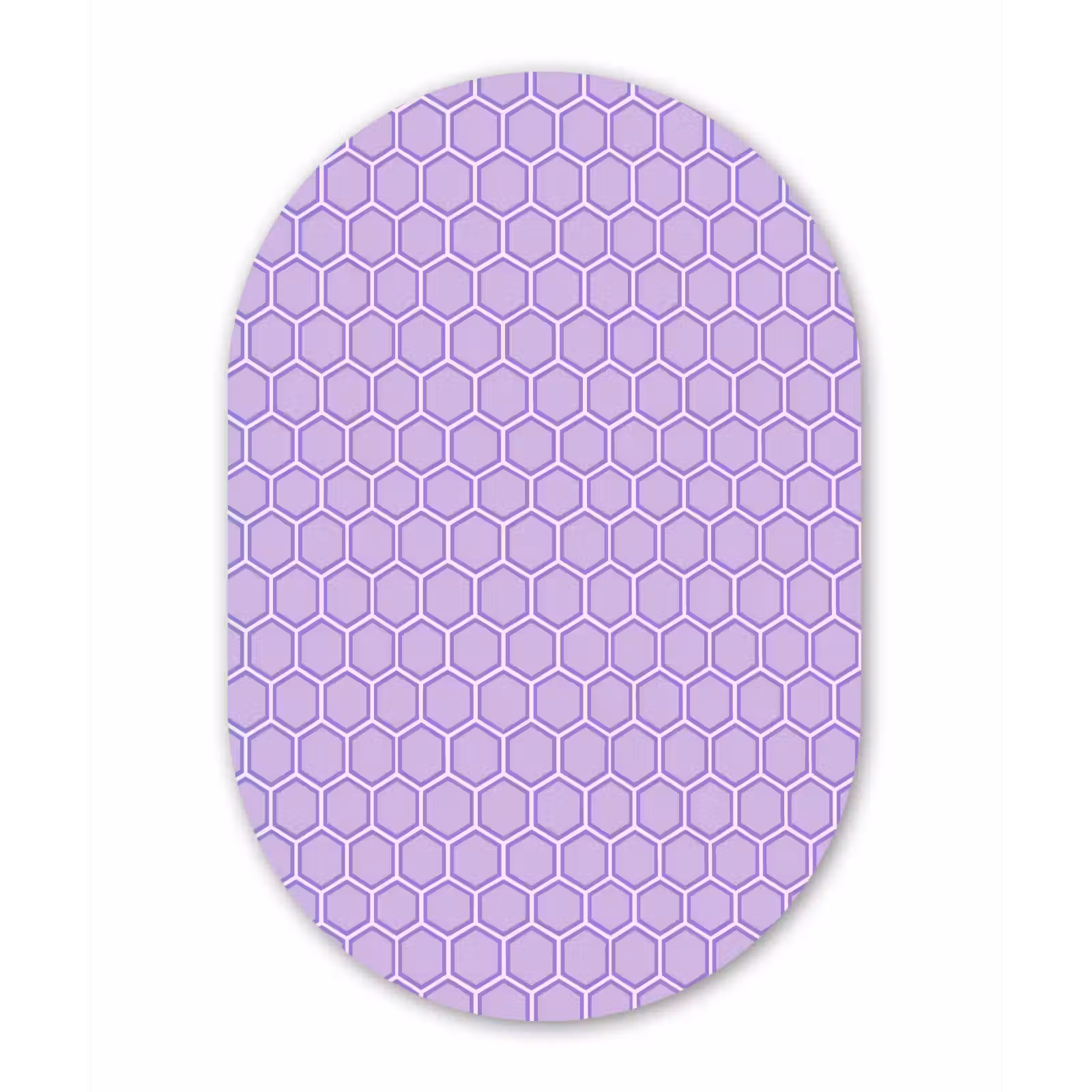 Muurovaal glas - Paars - Geometrisch - Honeycomb - Bijenraat - Patroon — 1