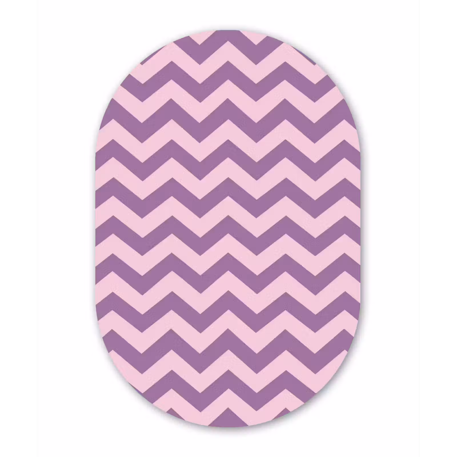 Muurovaal glas - Paars - Roze - Geometrisch - Chevron - Zigzag - Patroon — 1