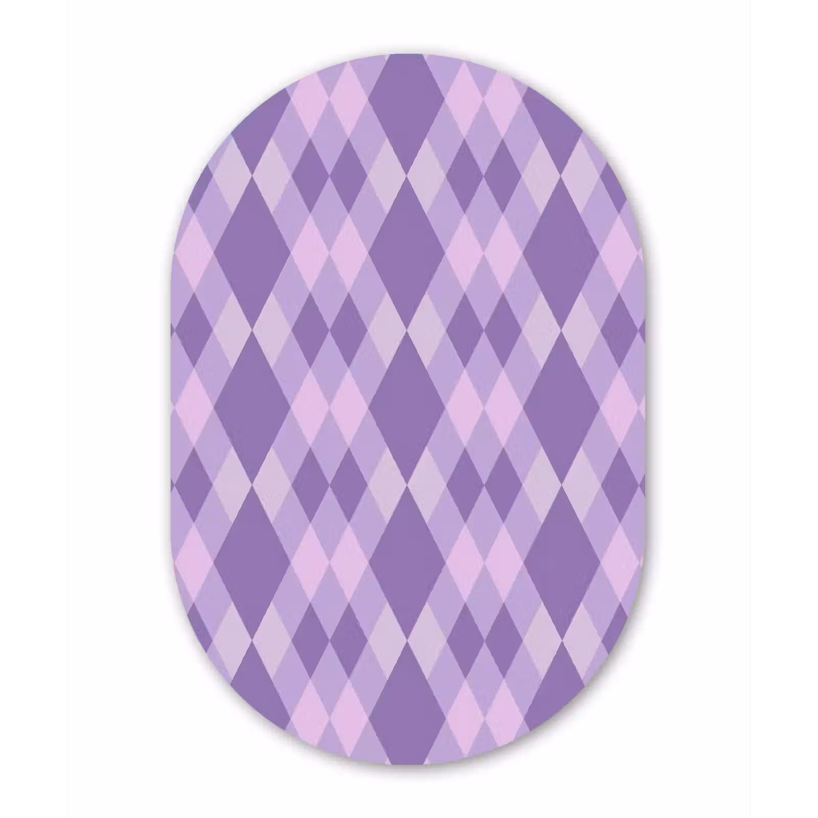 Muurovaal glas - Paars - Geometrisch - Ruiten - Argyle - Patroon — 1