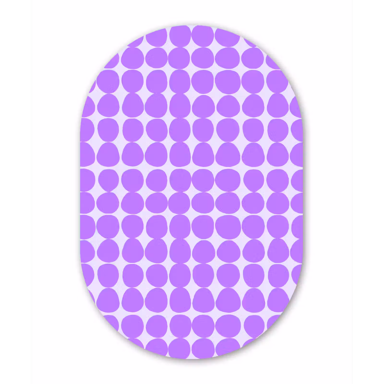 Muurovaal glas - Paars - Geometrisch - Stippen - Polka Dot - Patroon — 1