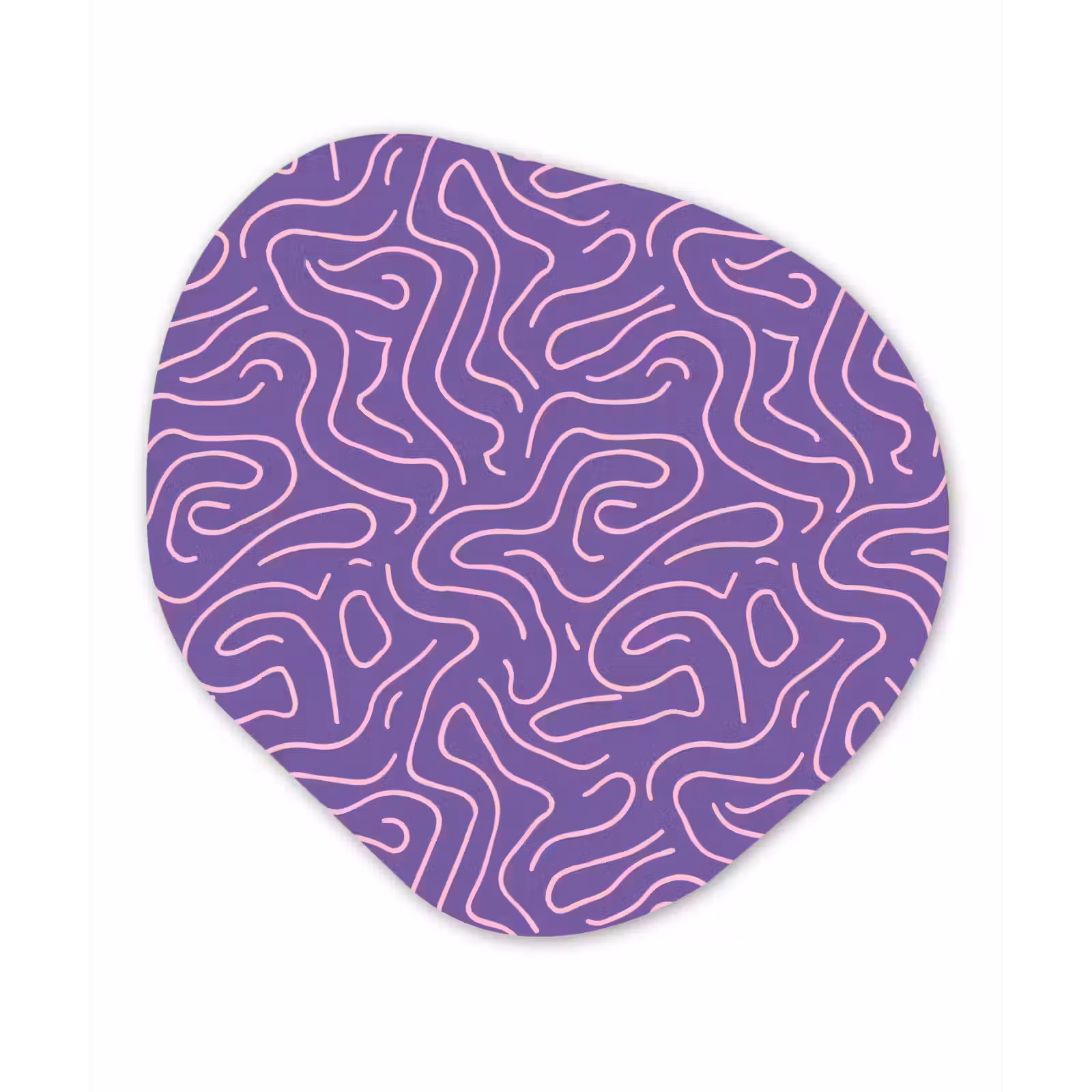 Organisch schilderij forex - Paars - Roze - Abstract - Lijnen - Doolhof - Patroon — 1