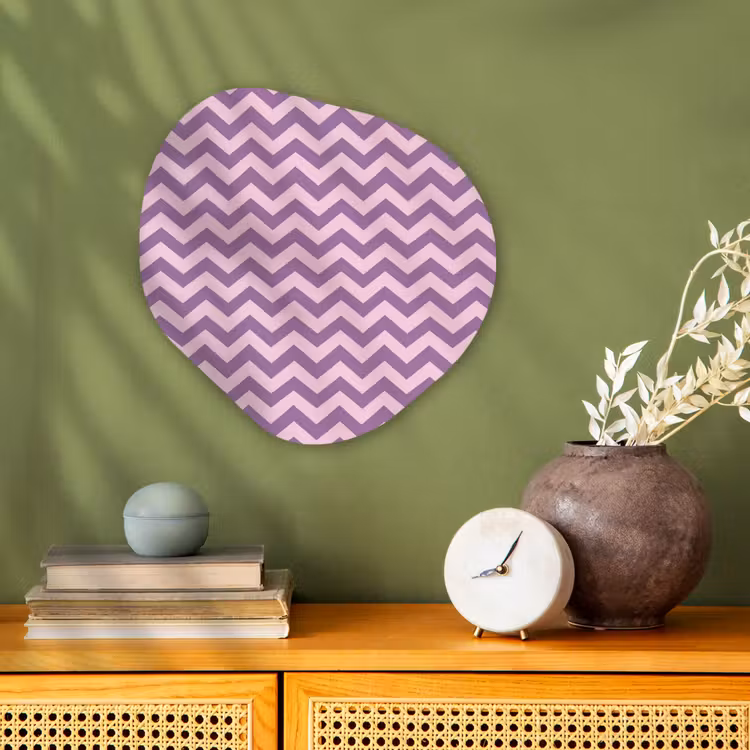 Organisch schilderij forex - Paars - Roze - Geometrisch - Chevron - Zigzag - Patroon — 2