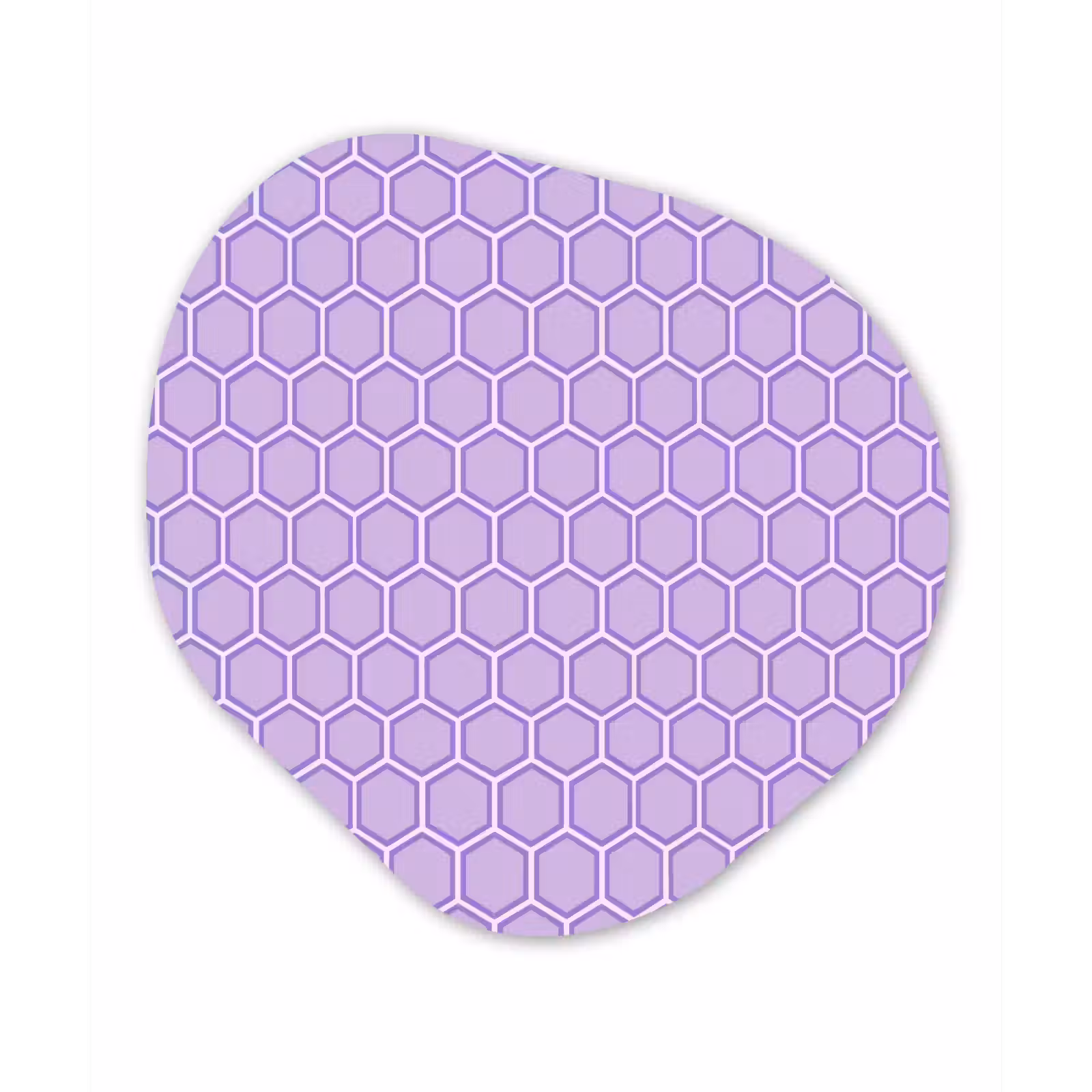 Organisch schilderij glas - Paars - Geometrisch - Honeycomb - Bijenraat - Patroon — 1