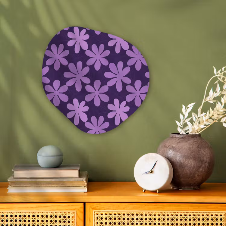 Organisch schilderij forex - Paars - Botanisch - Bloemen - Retro - Patroon — 2