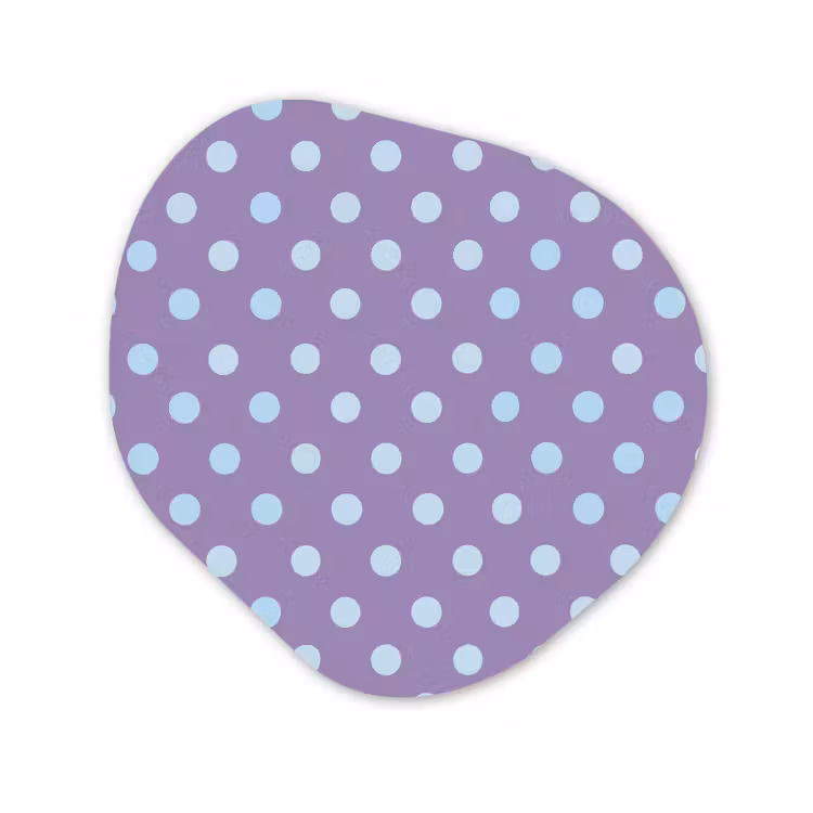 Organisch schilderij glas - Paars - Blauw - Geometrisch - Stippen - Polka Dot - Patroon — 1