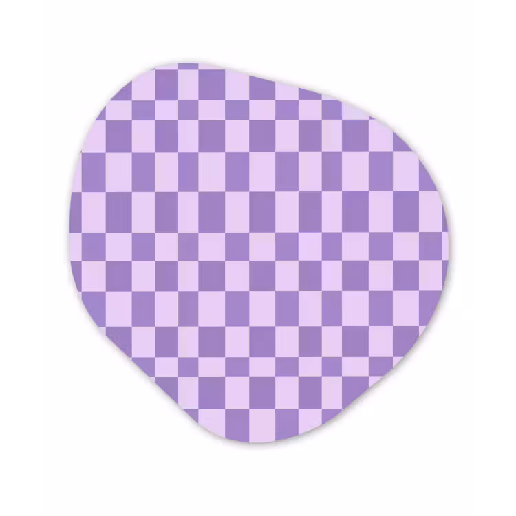 Organisch schilderij glas - Paars - Geometrisch - Dambord - Blokken - Patroon — 1