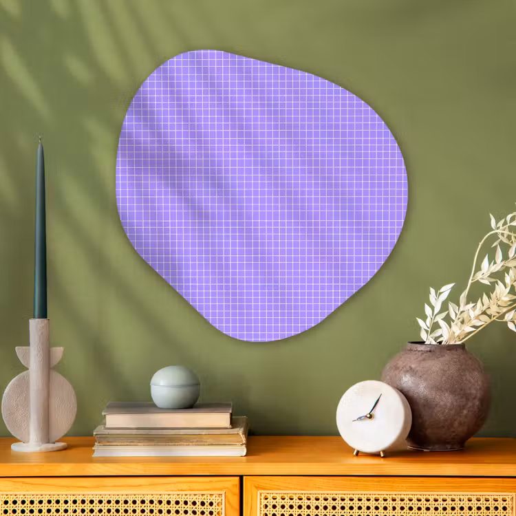 Organisch schilderij glas - Paars - Geometrisch - Raster - Minimalistisch - Patroon — 2