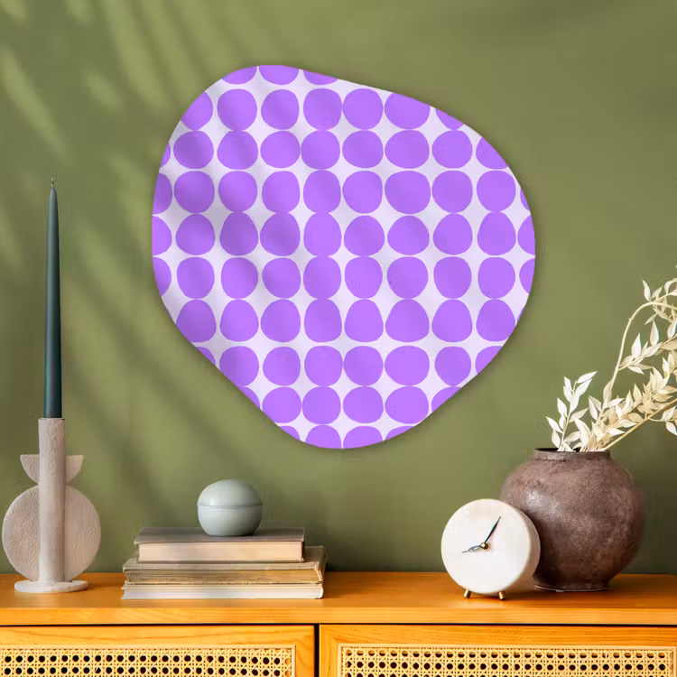 Organisch schilderij glas - Paars - Geometrisch - Stippen - Polka Dot - Patroon — 2