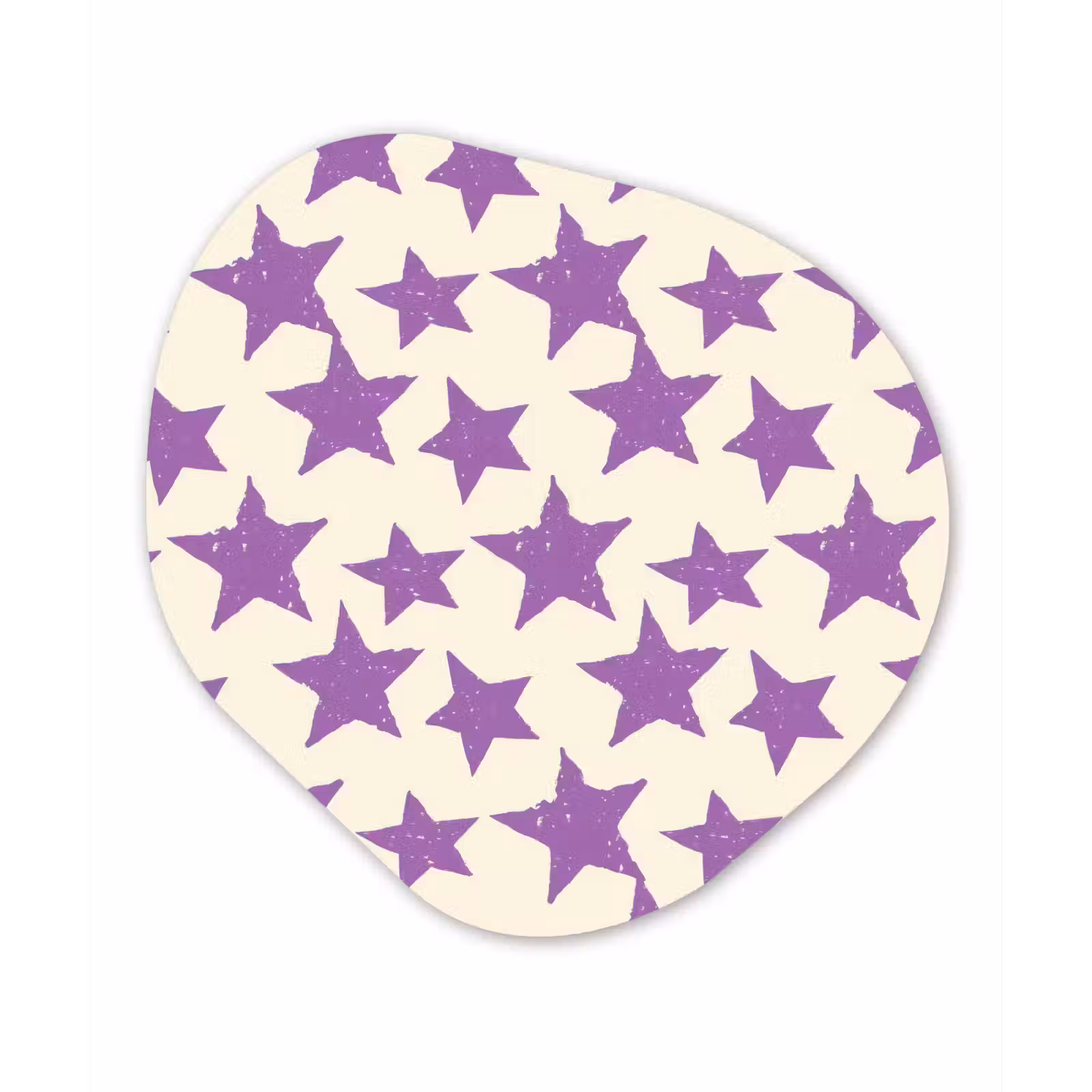 Organisch schilderij aluminium - Paars - Geometrisch - Sterren - Stempel - Patroon — 1