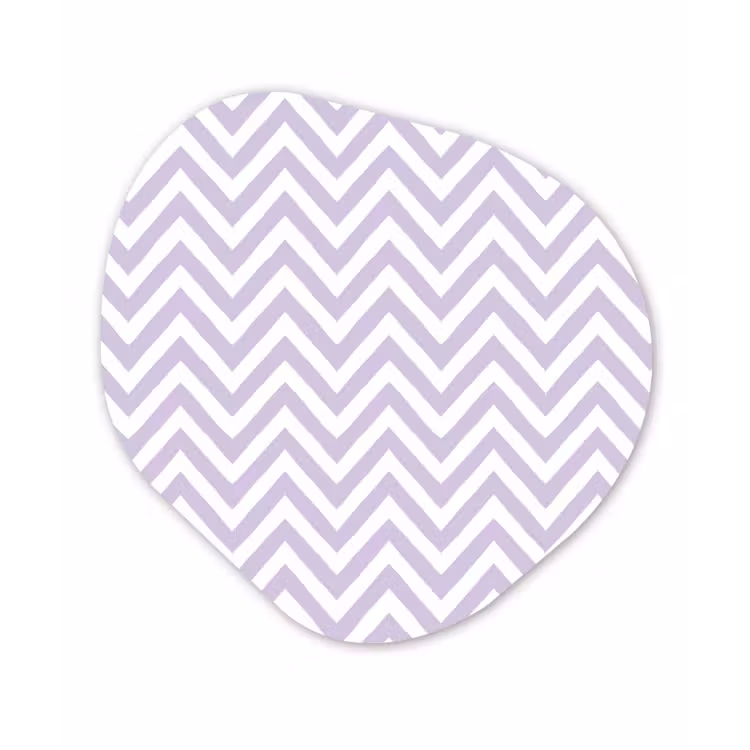Organisch schilderij aluminium - Lila - Geometrisch - Chevron - Zigzag - Patroon — 1