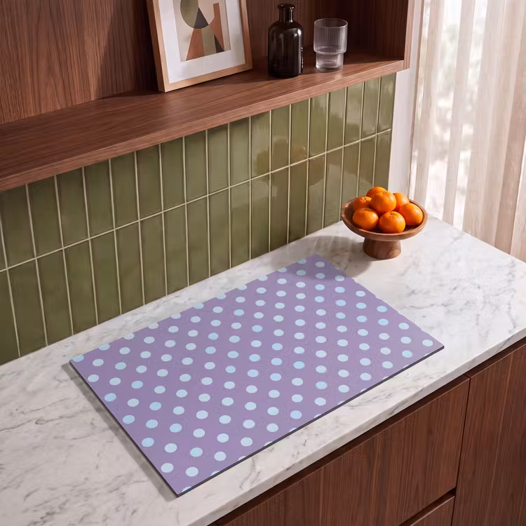 Inductiebeschermer - Paars - Blauw - Geometrisch - Stippen - Polka Dot - Patroon — 3