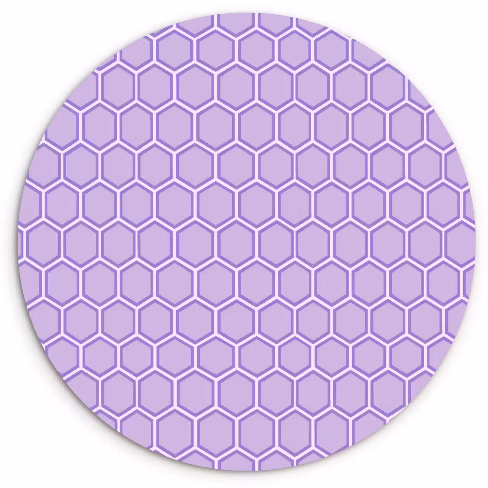 Muurcirkel - Paars - Geometrisch - Honeycomb - Bijenraat - Patroon — 1