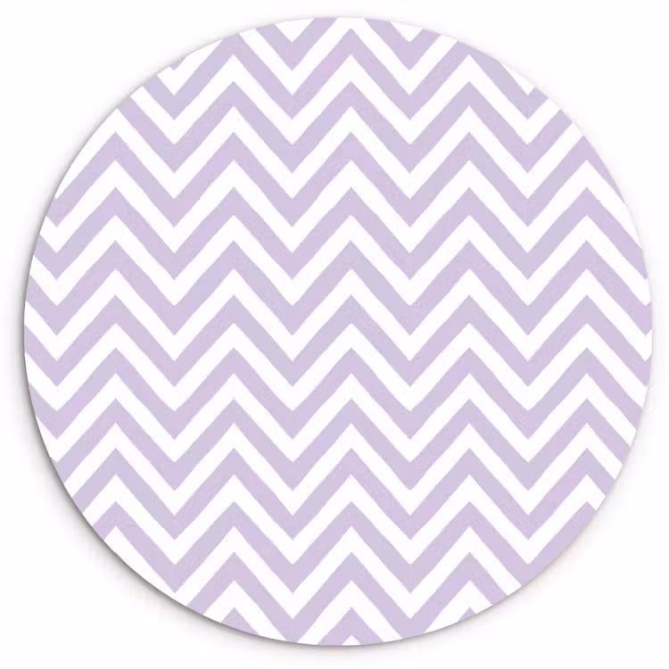 Muurcirkel - Lila - Geometrisch - Chevron - Zigzag - Patroon — 1