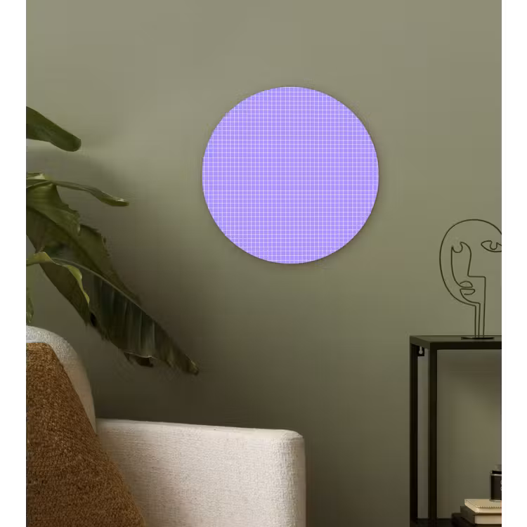 Muurcirkel - Paars - Geometrisch - Raster - Minimalistisch - Patroon — 3