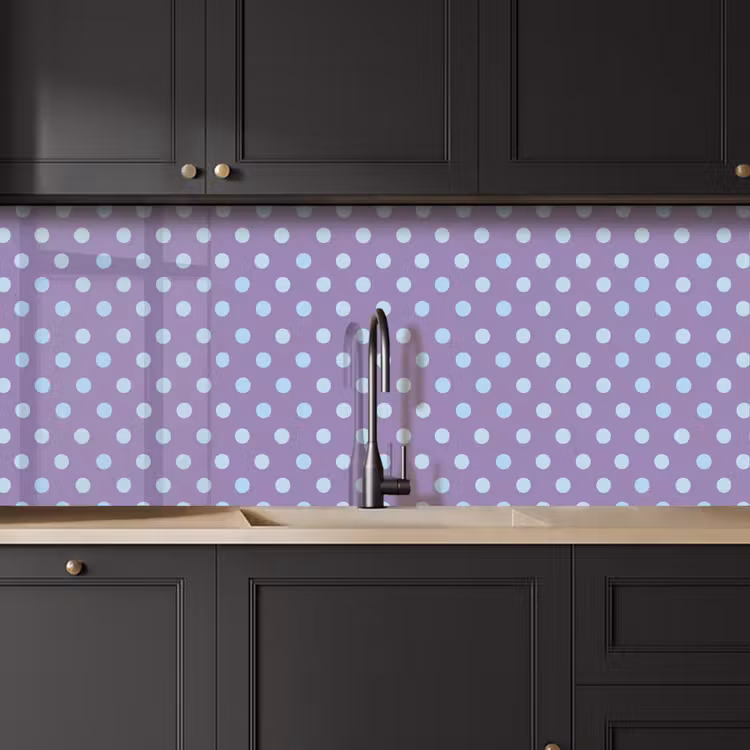 Keuken achterwand - Paars - Blauw - Geometrisch - Stippen - Polka Dot - Patroon — 6