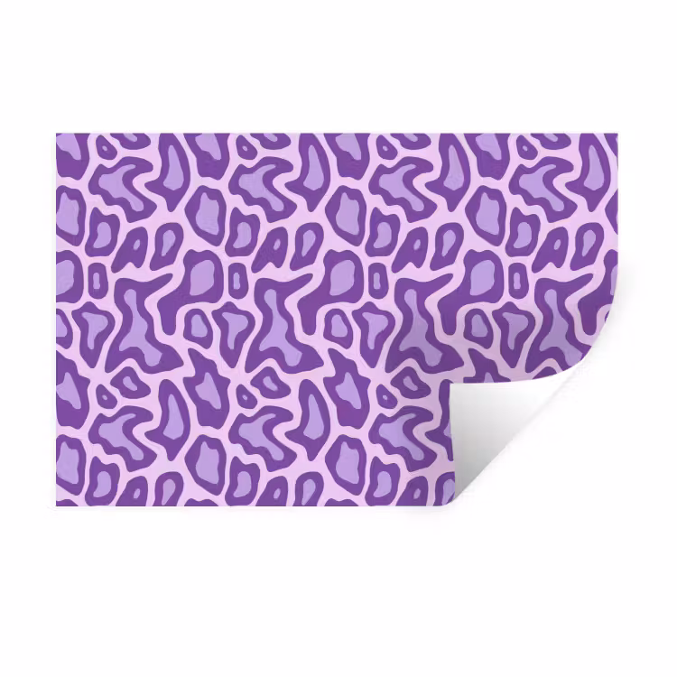 Muursticker - Paars - Abstract - Luipaard - Vlekken - Groovy - Patroon — 1