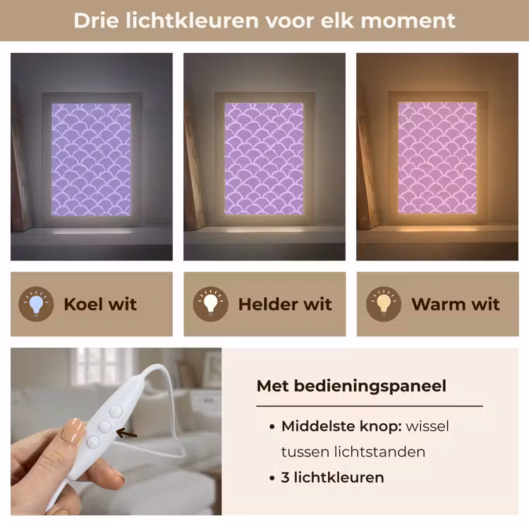Gepersonaliseerd Lightbox - Paars - Schubber - Schelpen - Handgetekend - Patroon — 6