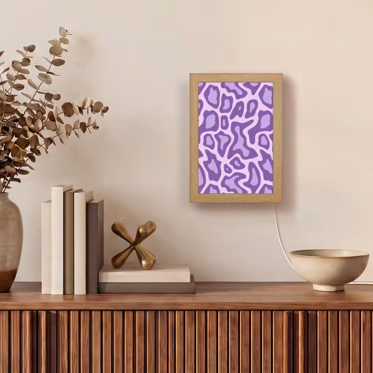 Gepersonaliseerd Lightbox - Paars - Abstract - Luipaard - Vlekken - Groovy - Patroon — 4
