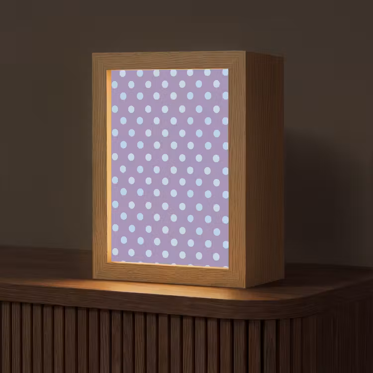 Gepersonaliseerd Lightbox - Paars - Blauw - Geometrisch - Stippen - Polka Dot - Patroon — 1