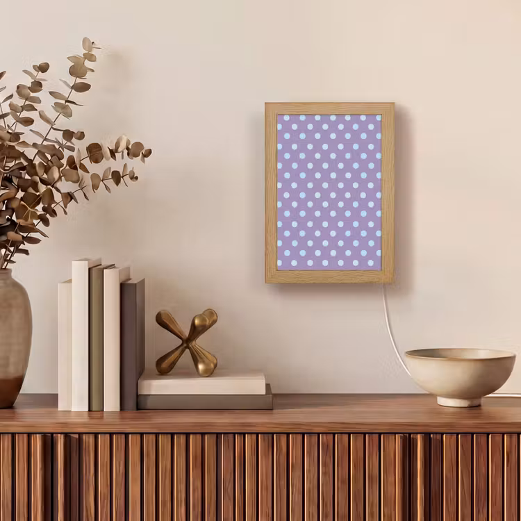 Gepersonaliseerd Lightbox - Paars - Blauw - Geometrisch - Stippen - Polka Dot - Patroon — 4