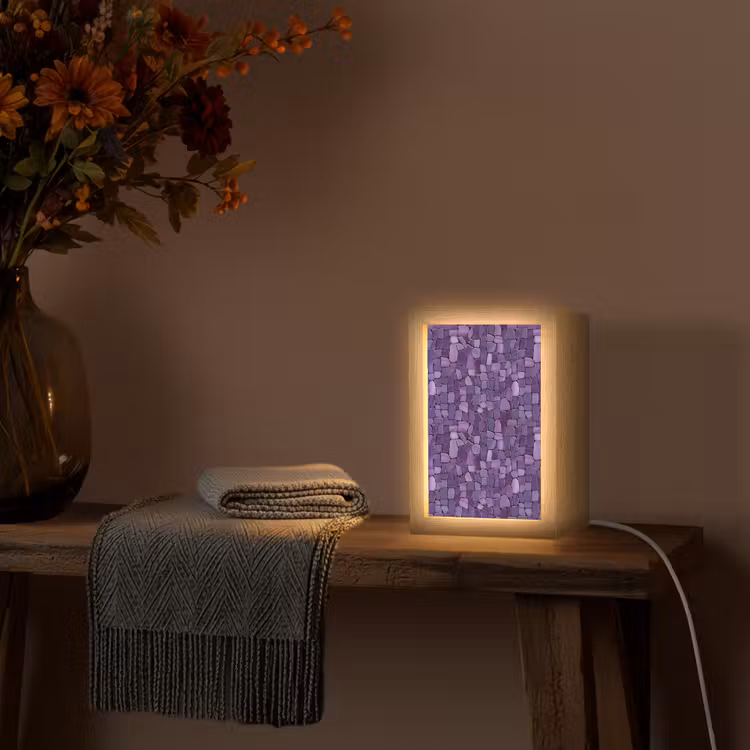 Gepersonaliseerd Lightbox - Paars - Mozaïek - Scherven - Steen - Patroon — 3