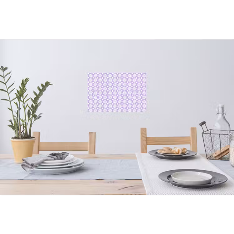 Muursticker - Lila - Botanisch - Bloemen - Margrieten - Patroon — 3