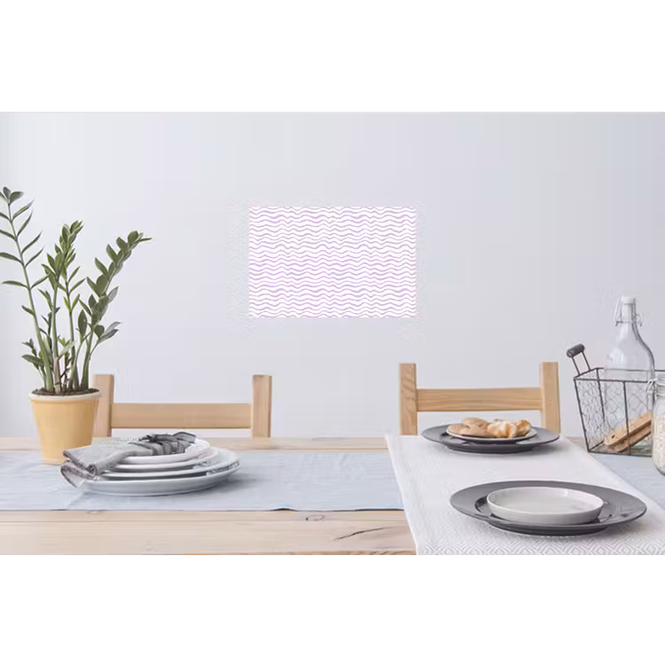 Muursticker - Lila - Geometrisch - Golfjes - Lijnen - Patroon — 3