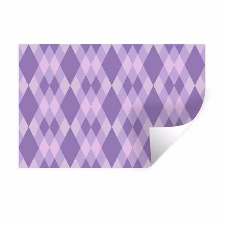 Muursticker - Paars - Geometrisch - Ruiten - Argyle - Patroon — 1