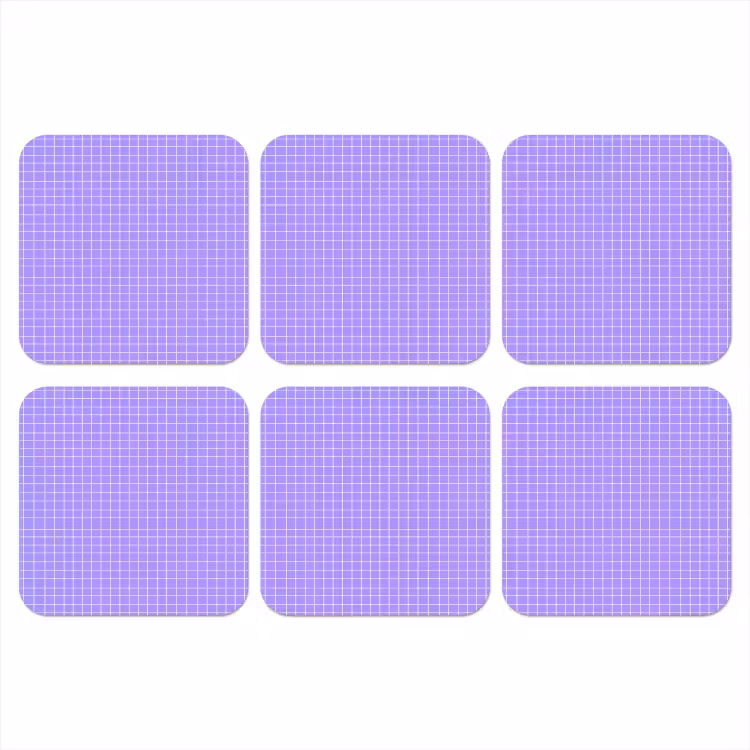 Onderzetter - Paars - Geometrisch - Raster - Minimalistisch - Patroon — 1