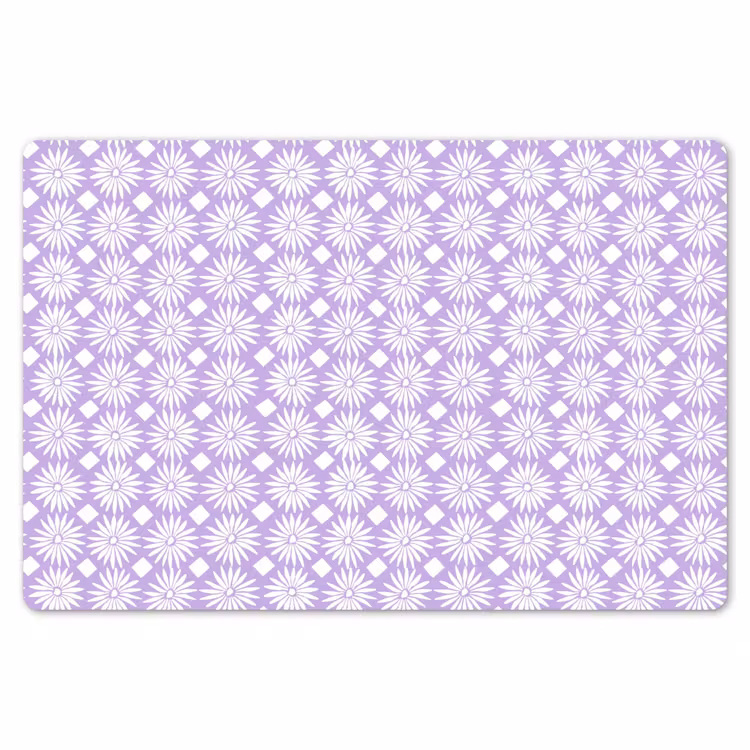 Placemat - 6 stuks - Lila - Botanisch - Bloemen - Margrieten - Patroon — 7