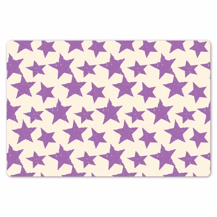 Placemat - 6 stuks - Paars - Geometrisch - Sterren - Stempel - Patroon — 7