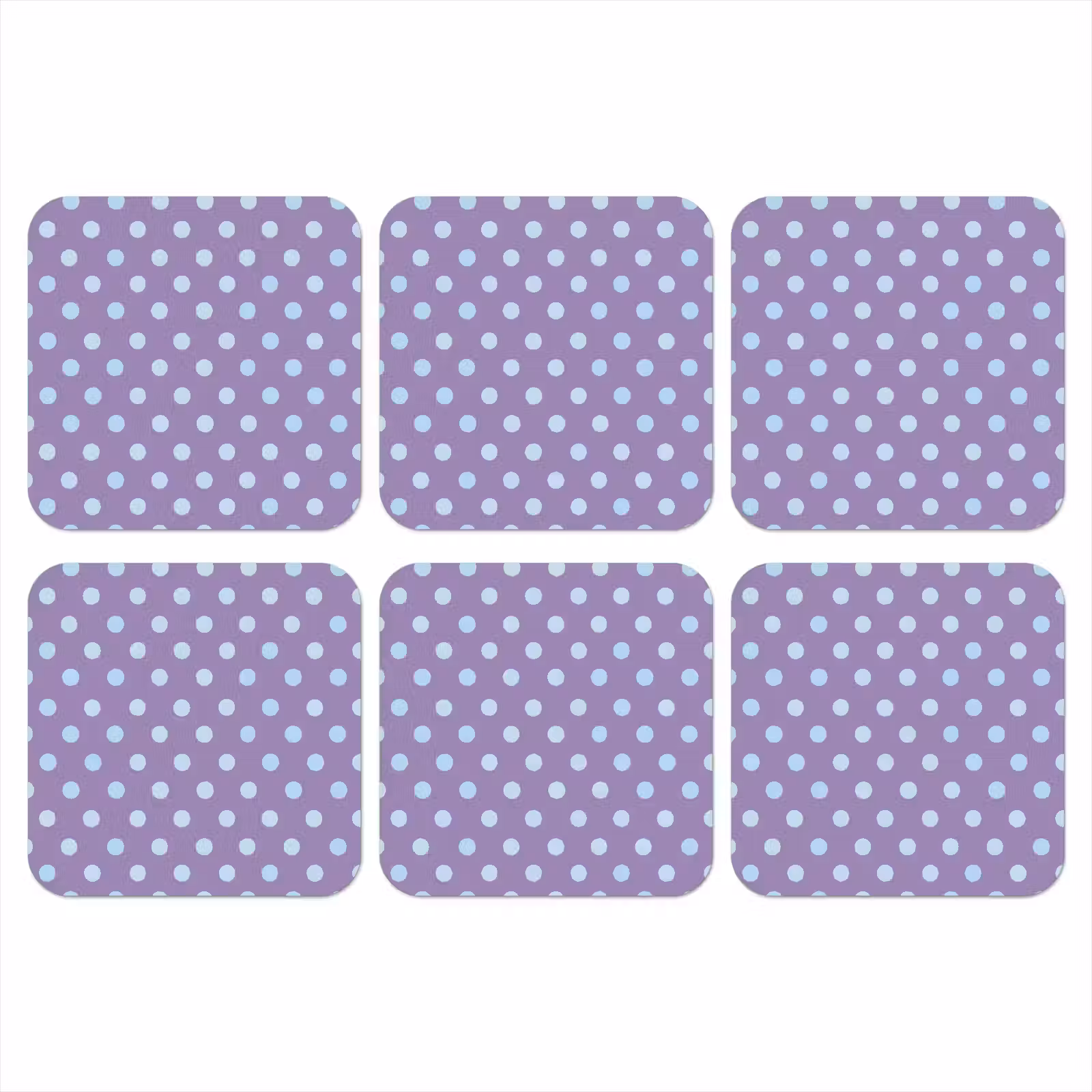Onderzetter - Paars - Blauw - Geometrisch - Stippen - Polka Dot - Patroon — 1