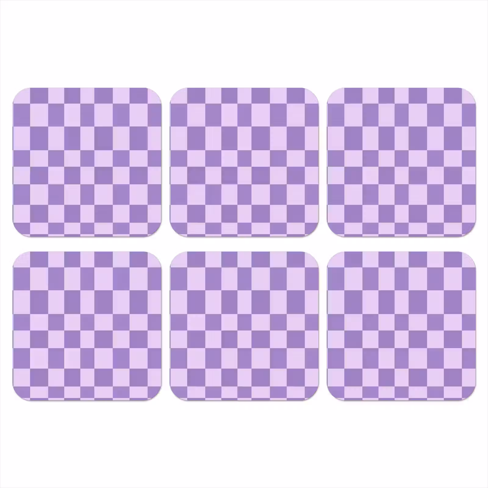 Onderzetter - Paars - Geometrisch - Dambord - Blokken - Patroon — 1