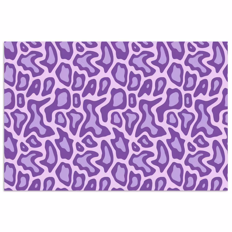 Poster - Paars - Abstract - Luipaard - Vlekken - Groovy - Patroon — 1