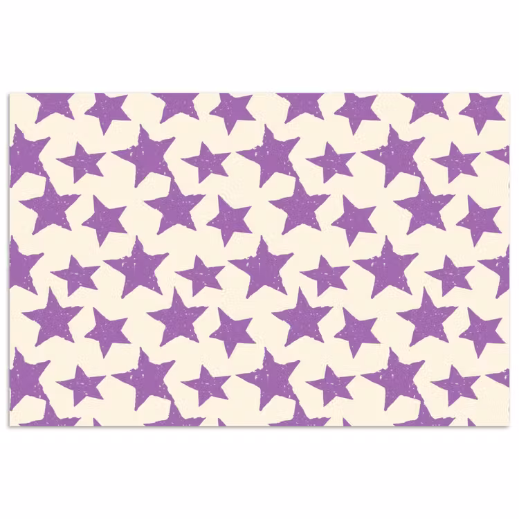 Poster - Paars - Geometrisch - Sterren - Stempel - Patroon — 1