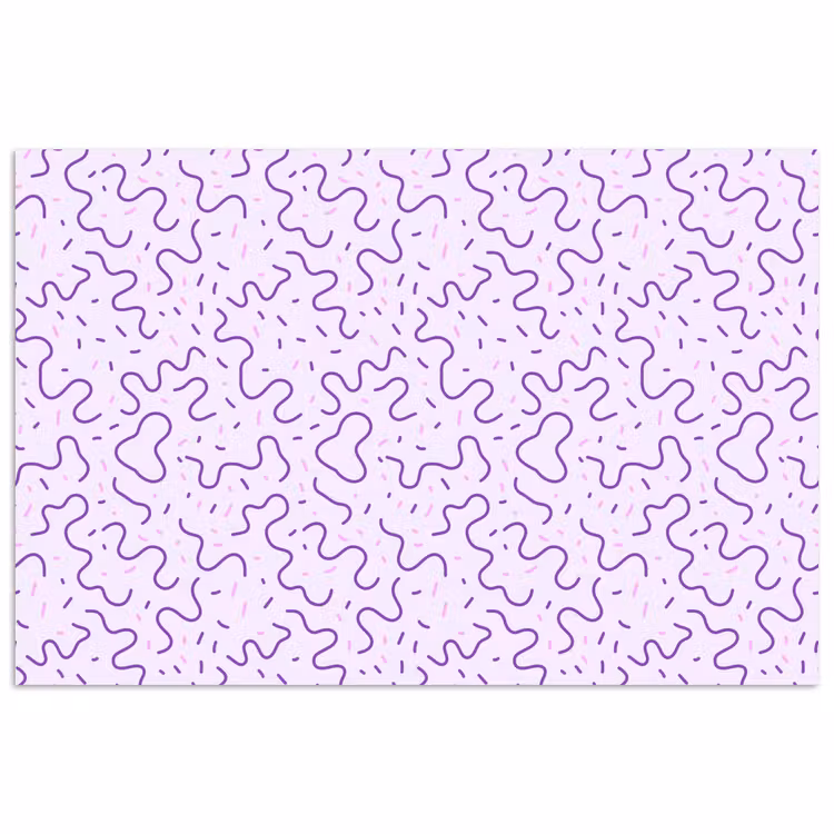 Poster - Paars - Abstract - Memphis - Retro - Spikkels - Patroon — 1