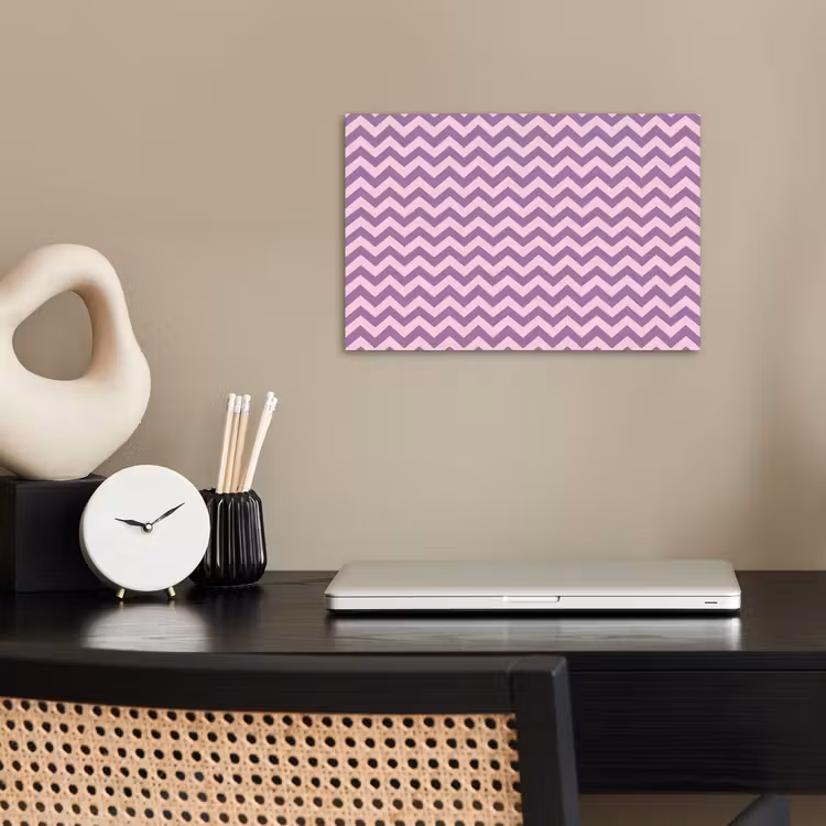 Poster - Paars - Roze - Geometrisch - Chevron - Zigzag - Patroon — 2