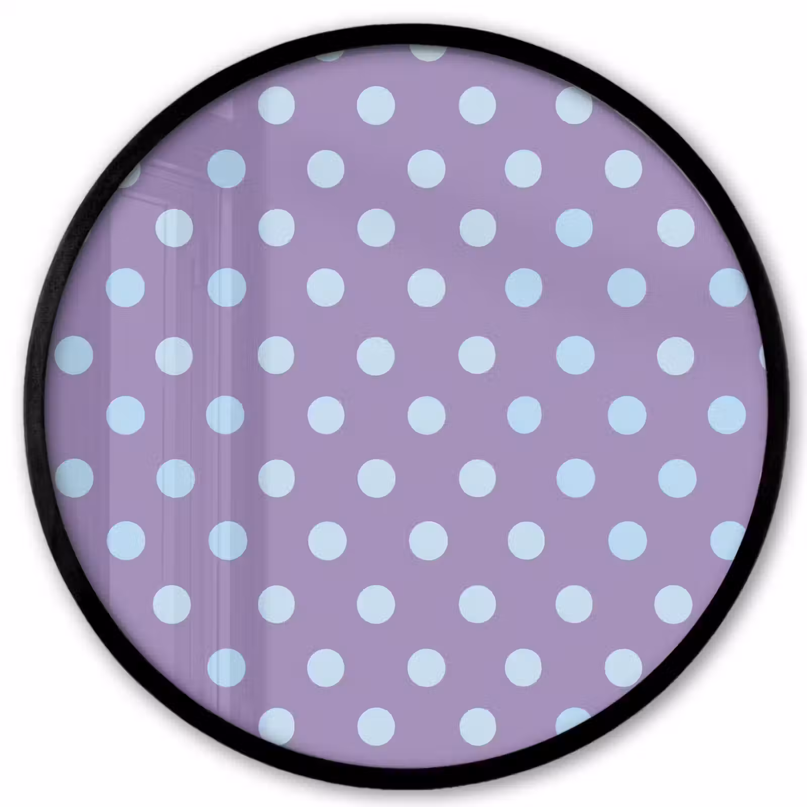 Ronde fotolijst - Paars - Blauw - Geometrisch - Stippen - Polka Dot - Patroon — 1