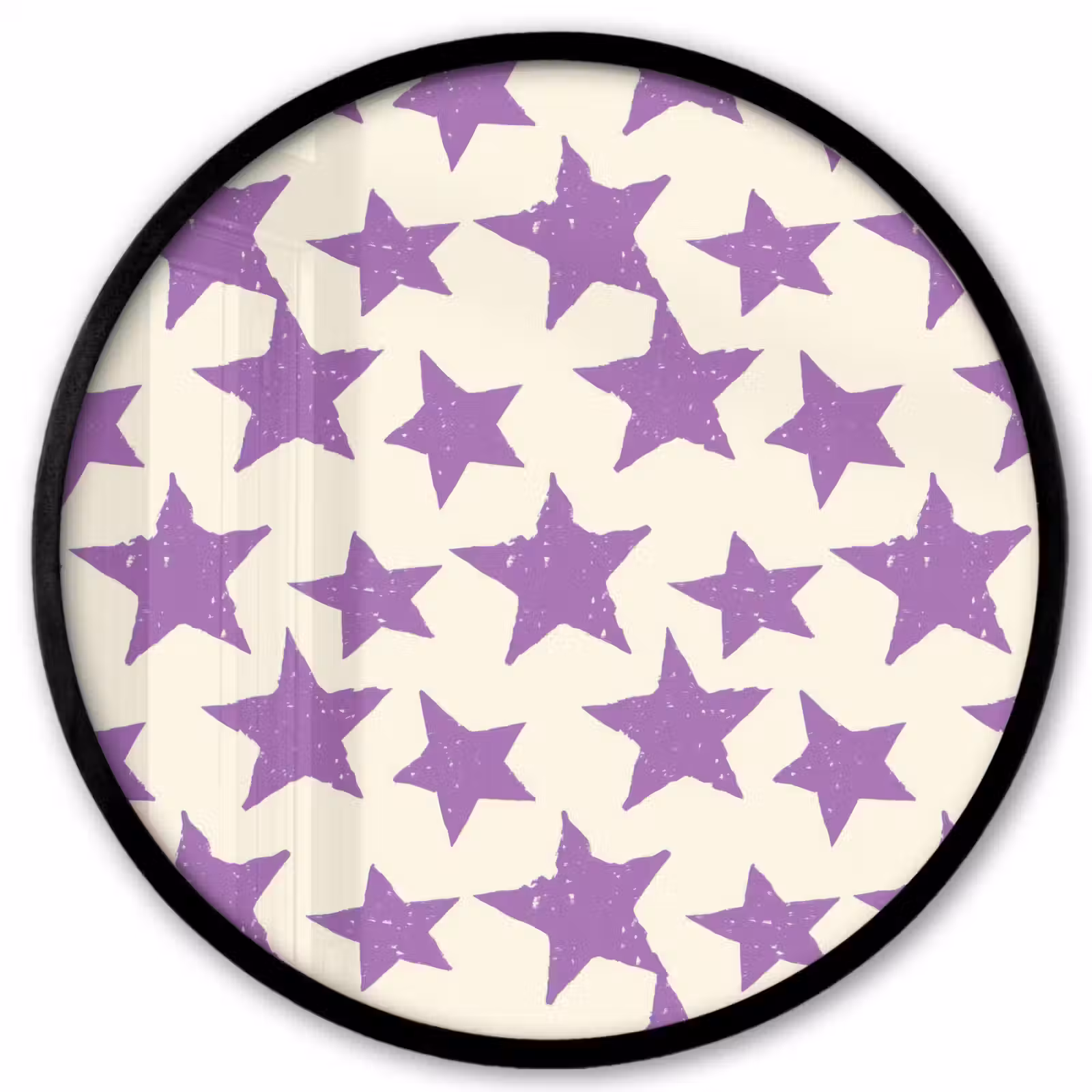 Ronde fotolijst - Paars - Geometrisch - Sterren - Stempel - Patroon — 1
