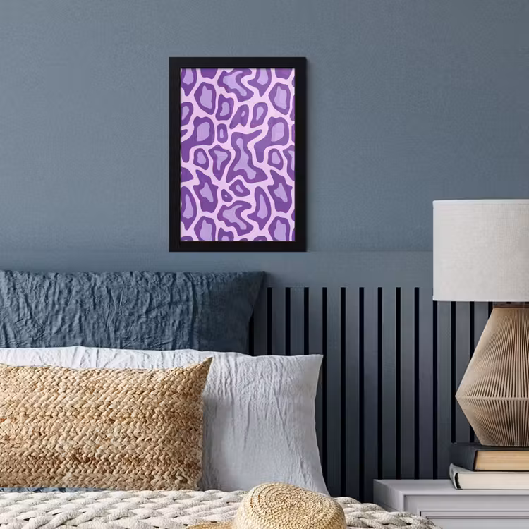 Poster met lijst - Paars - Abstract - Luipaard - Vlekken - Groovy - Patroon — 4