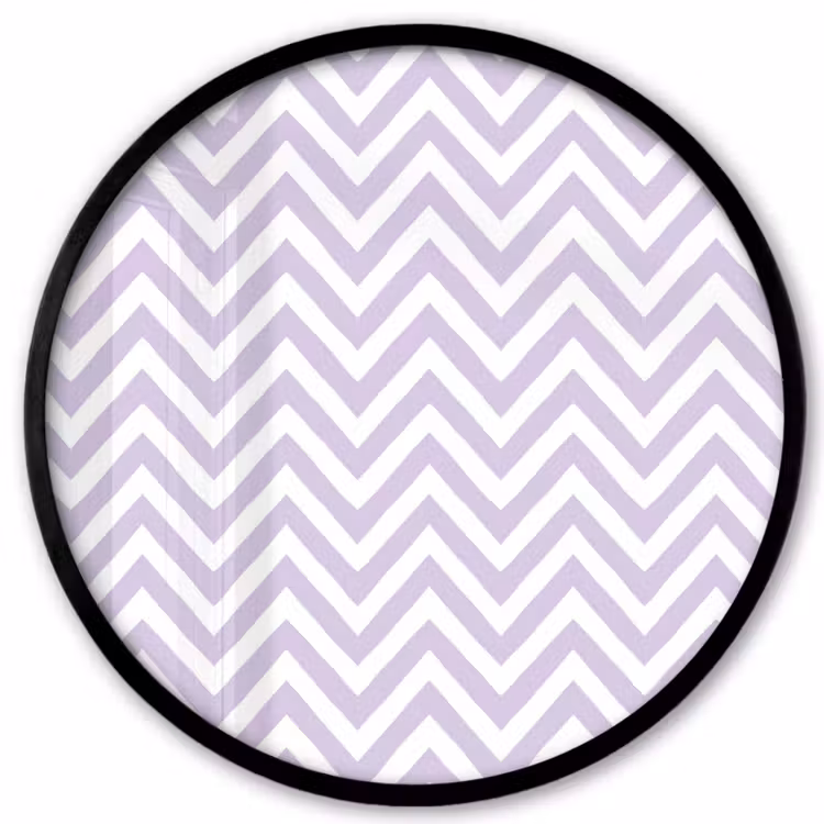 Ronde fotolijst - Lila - Geometrisch - Chevron - Zigzag - Patroon — 1